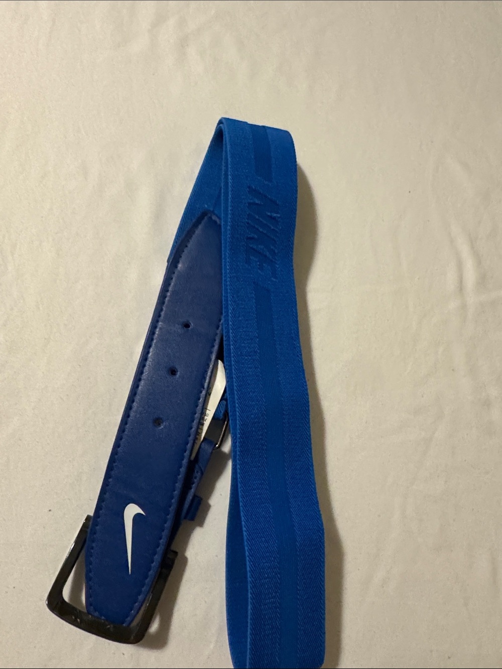 Nike Royal Blue Men's Sport Belt with White Swoosh